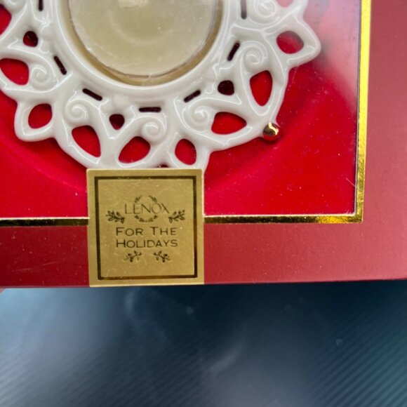 Lenox Snow Lights Shine  Porcelain Tealight Votive Holder Christmas Holiday - Picture 2 of 8